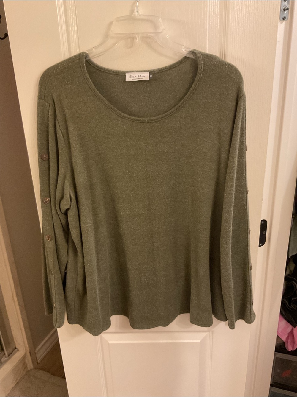 Star Vixen Olive Green Knit Pullover